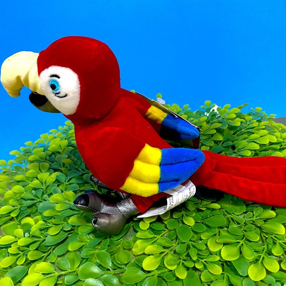 DISNEY STORE VTG 2000 102 DALMATIANS WADDLEWORTH MACAW PARROT w/SOUND BEAN BAG - Picture 5 of 10